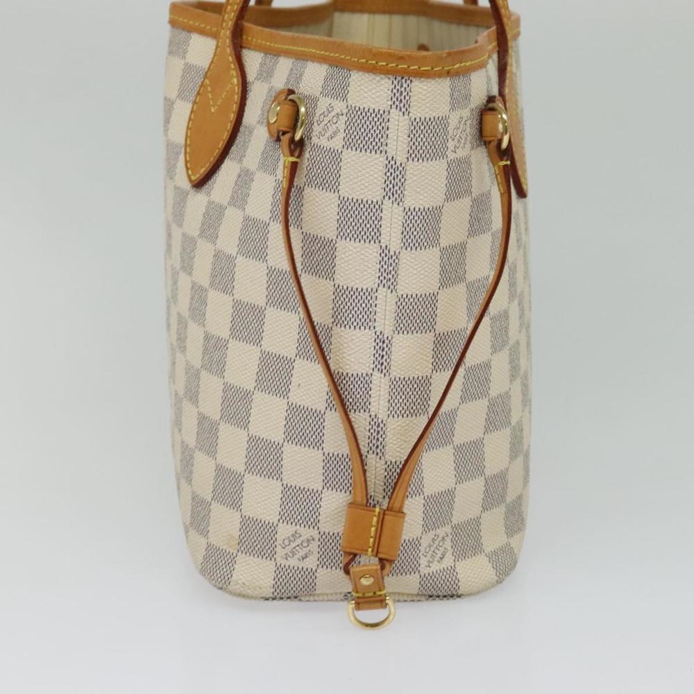 LOUIS VUITTON Damier Azur Neverfull PM Tote Bag N41362 LV Auth 120593 - Picture 4 of 16